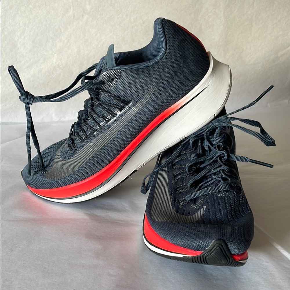 Nike Zoom‎ Fly in neon orange  and Gray Nike racing NWOT